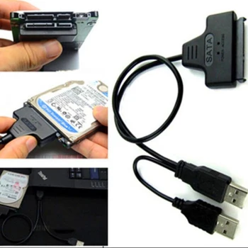 USB2 0 la SATA 22Pin de sex Masculin Cablu Adaptor cu USB Cablu de Alimentare Sata pentru 2 5 HDD Laptop Hard Disk