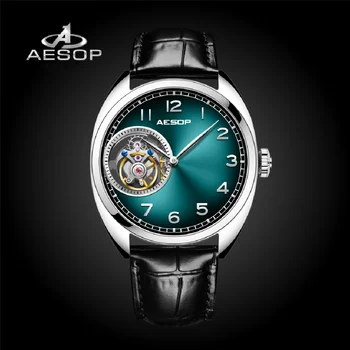 ESOP Reală de Zbor mecanism Tourbillon Ceas de Brand Pentru Bărbați cuarț Ceasuri de Lux Ceasuri de mana rezistent la apa Noul 7056