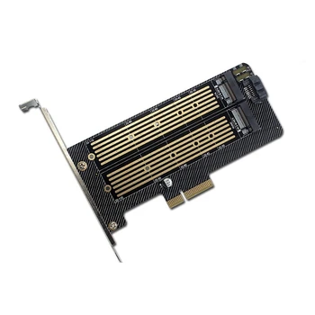 Dual Protocol M. 2 NVMe și de unitati solid state SSD M. 2 PCI Express Card Adaptor cu MKey Deține