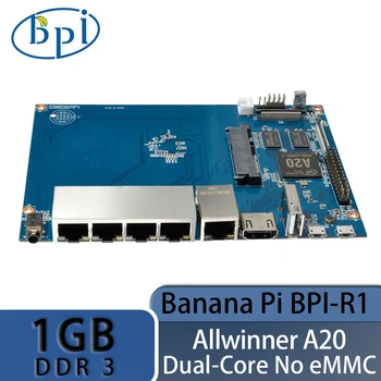 Banana PI BPI-R1 Allwinner A20 Opensource Router chips-uri fără EMMC 1 GB DDR3 Cu SATA Si 4x Gigabit LAN, 1x Gigabit WAN