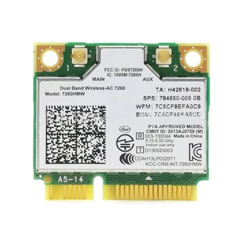 7260AC 7260HMW 1200M 2.4/5Ghz Dual-Band Gigabit - Interne Card Wireless Bluetooth 4.0 compatibil cu MINI PCIE WIFI