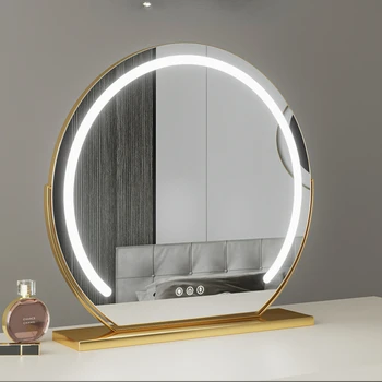 Dormitor cu Led-uri Decorative Oglinzi Rotunde Dressing Masa Oglinzi Decorative în Picioare Espelho Redondo Birou Decor Estetic YY50DM