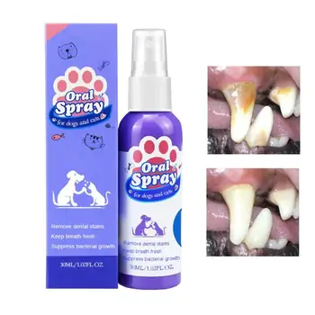 Spray de gura Pentru Caini Proaspete Dentare Spray Pentru Caini Si Pisici Gura Câine de Spălare de Câine Dentare Clătiți 30ml Cat de Ingrijire Dentara Respiratia urat mirositoare Pisica