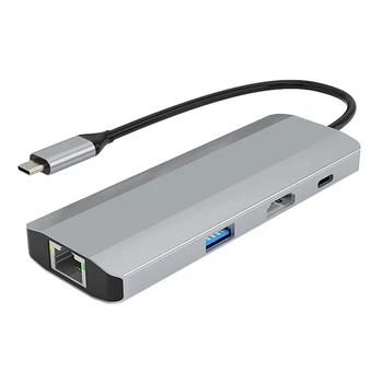 9 În 1 USB 3.0 de Tip C USB C HUB Pentru PC, Laptop Apple Mac Pro Pro Cu HDMI Compatibil RJ45 PD TF Card Audio de 3,5 Mm