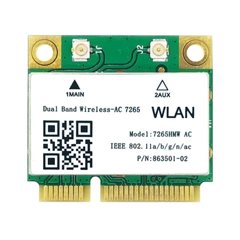 Dual Band 2,4/5Ghz AC7265 Wireless MINI PCI-E placa WIFI compatibil Bluetooth 4.2 1200Mbps 7265HMW 802.11 AC Pentru Laptop