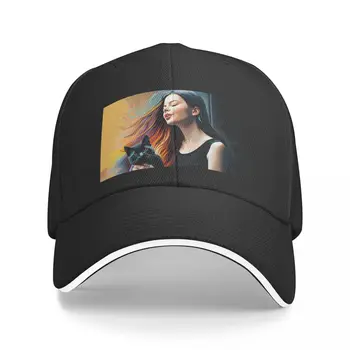 INSTRUMENT de Trupa Șapcă de Baseball Pentru Barbati Femei Snapback Încântătoare, pline de Culoare, Pisica Neagra Capota Hat Man Sport de Lux Capace de Pălării