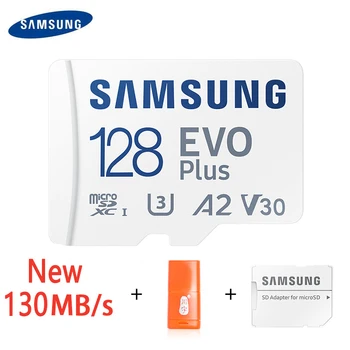 100%SAMSUNG de 64gb, 128gb, 256gb 512GB TF(MicroSD) EVO Plus 4K U3 V30 A2 Citit 130MB/s de mare viteză consola tabletă cititor de card de MEMORIE