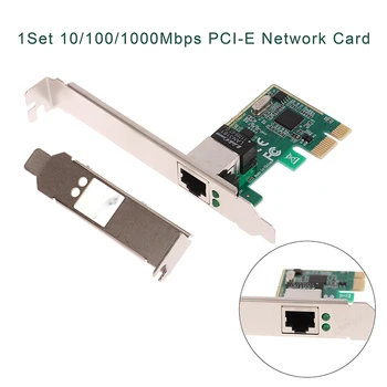 1Set 10/100/1000Mbps Gigabit Ethernet PCI Express PCI-E placa de Retea RJ-45 LAN Adaptor Convertor Controler de Rețea