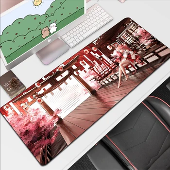 Yae Miko Genshin Impact Pad Tastatură Mouse-Ul Anime Jocuri Rogojini Xxl Mat Playmat Transport Gratuit Mousepad Tampoane Mari Birou Moused Viteza
