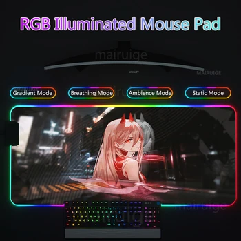 Drujba Puterea Omului RGB Led Backlight Mouse Pad 40*80cm Makima MousePadGaming Accesorii Mouse-ul Mat Fierbinte Anime Tastatura Birou Covoare