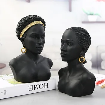 African Avatar Rășină Accesorii Cercei Colier Bijuterii Display Stand Acasa Living Desktop Figurine Decor