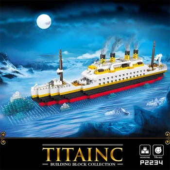 Blocuri Titanic Navă de Croazieră Model de Barca Model DIY Asambla Blocuri Clasice de Cărămidă Jucarii Cadou de Crăciun Pentru Copii
