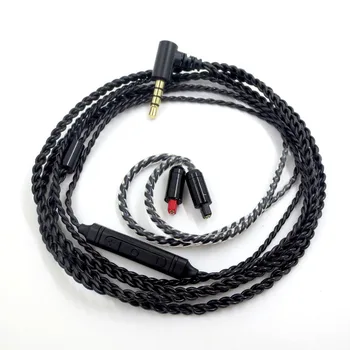 3.5 mm Cu Microfon Căști Upgrade de Cablu Placat cu Argint Sârmă setul cu Cască MMCX 2pin A2DC Casti Cablu Pentru SE215 SE425 SE535 LS70