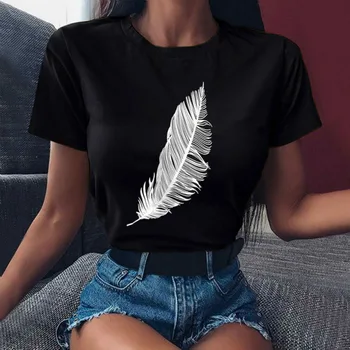 Femei Casual Moda Harajuku T-shirt Pene de Imprimare Drăguț O-gât de sex Feminin Maneci Scurte Topuri de Vara tricou Femei Noul Tricou
