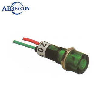 ABBEYCON Semnal 10mm Dia Indicator luminos pentru alimentare 12v/220V mini indicator lumini 100buc/lot