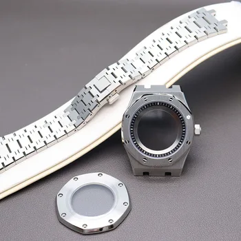 41mm Ceas de Cazuri Watchband Părți rezistent la apa Geam de Cristal Safir Mod Pentru Seiko NH35 NH36 Mișcare 28.5 mm Dial Curea Accesorii