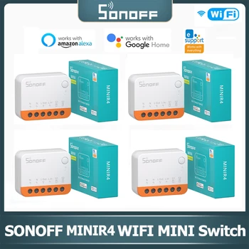 SONOFF MINIR4 WiFi Comutator Mini Extreme Releu Modul 2 Modul de Control Smart Switch Suport R5 S-MATE Alexa Alice de Start Google