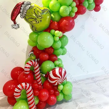 Verde de Crăciun Balon Set Ghirlanda Arc Kit de Crăciun Decor Baloane carja de Anul Nou 2023 Crăciunul Partid Decor Candy Cane Cadou