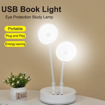 CONDUS de Îngrijire a Ochilor Lumină de Carte USB Lampa de Citit Flexibila Estompat Masă Lampă de Birou Pentru Putere Banca PC Laptop Portabil Camping Lumina de Noapte