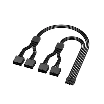 PCIE 5.0 Cablu de Extensie 12VHPWR 16Pin Cablu de Alimentare(12+4) Masculin la 4X8Pin Cablu de Extensie pentru RTX 3090Ti și 4000