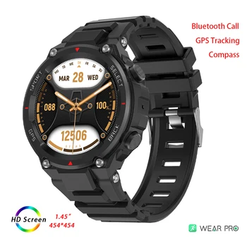 DT5 Sport în aer liber, Ceas Inteligent Bărbați Femei BT Apel Smartwatch Ceas de mână rezistent la apă Încheietura Ceasuri Compass GPS Tracker Band Brățară