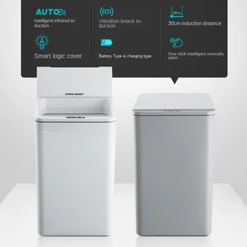 Multifuncțional Inteligent De Pliere Inducție Gunoi Bucătărie Acasă Toaletă Electric Automat Kick Atinge Găleată De Stocare Compost Bin