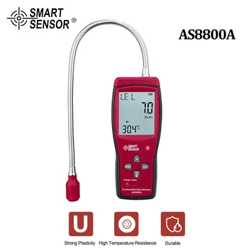 AS8800A Combustibile Detector de Gaze Naturale LCD Mare Scurgere de Gaze Locație Determina Lumina de Sunet de Alarmă baterie cu Litiu Analizor Tester