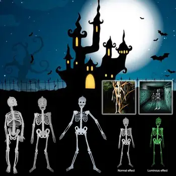 Scary Halloween Decor De Halloween Recuzită Luminos Agățat Decoratiuni Petrecere În Aer Liber De Groază Luminos Mobile Craniu Schelet