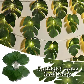 2/3M Artificiale Turtle Frunze LED Lumini Șir Tropicale cu Frunze de Palmier Ghirlanda Lampa Hawaiian Luau Plaja Petrecere de Nunta de Decorare