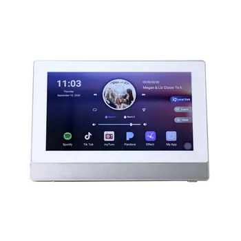 T Wifi Albastru-dinte de Montare pe Perete Amplificator Cu Tuya 7 Inch Touch Screen Smart Home Două Zone Multi-Room Music System În Perete Amplif