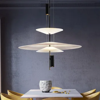 Nordic Simplu Candelabru de Fier a Modei Moderne OZN Pandantiv cu Led-uri de Lumină pentru Living Sufragerie Dormitor Bucatarie Decor Acasă Hanglamp