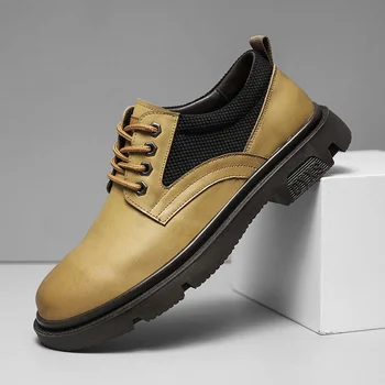 Barbati din piele pantofi de Primăvară și de Toamnă nou plus dimensiune Moda de Afaceri Britanic Rochie din piele pantofi casual în aer liber moale cu talpi pantofi