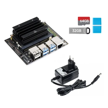 Pentru Jetson Nano 4GB+16G EMMC Developer Kit cu Placa de Bază+radiator+32G USB Drive+64G SD Card+Card Reader+Power UE Plug