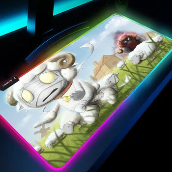 Playmat foarte Mare Oile Mpusepad RGB Birou Pad League of Legends Personalizat-O singură Bucată Luminos Juca Covorase Cauciuc CONDUS Pad Mouse-ul