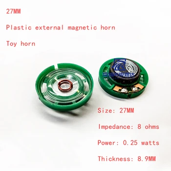 1BUC 100%Original 27MM Plastic magnetic extern corn Jucărie corn Impedanta: 8 ohmi Putere: 0.25 w bine ati venit la Ușor să cumpere