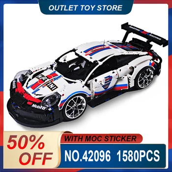 Noi MOC Tehnice Ridicate Super Sport Compatibil 42096 Model de Masina Cu Autocolant Blocuri Caramizi Puzzle Jucărie Pentru Băiat Cadouri
