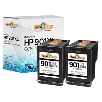 2 Randament Ridicat Cartușele de Cerneală pentru HP 901 XL Black se Potrivește Officejet J4500 Imprimante