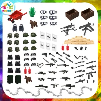 Jucărie bloc MOC soldat militar arma ambalaje alimentare stoc cutie militare scena de potrivire accesorii en-gros