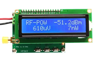 RF Power Meter 1MHz la 10GHz -50 la 0dBm Digitale de Semnal RF de Măsurare Metru de putere RF de atenuare valoare poate fi setat DC 7-12V