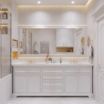 Stil American stejar baie de cabinet combinație chiuveta dubla etaj etaj toaletă, chiuvetă cabinet chiuvetă chiuvetă chiuvetă chiuvetă