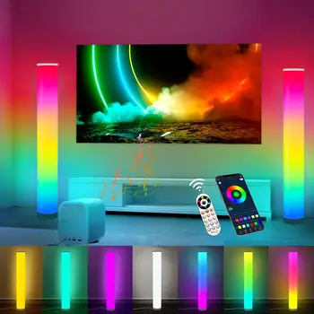 RGB Colț Lampa de Podea pentru Living APP Inteligent de Sincronizare Muzică de Schimbare a Culorii LED Dormitor Decor Colorat Lampa Moale starea de Spirit
