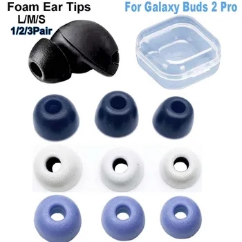 1/2/3 Perechi de Spuma de Memorie Sfaturi Samsung Galaxy Muguri 2 Pro Muguri Ureche Sfaturi pentru Căști Accesorii Pavilioane Anti-drop Dopuri de Urechi Pad