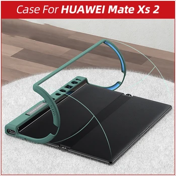 Pentru Huawei Mate Xs2 Acoperi, Huawei Mate Xs2 Caz, TPU Material Moale de Frontieră Picătură de Protecție a Frontierei de Built-in Suport de Telefon