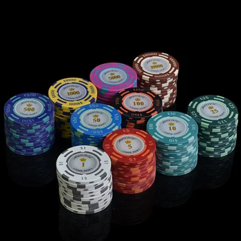 10buc/pachet de Chips-uri de Poker Set de Înaltă Calitate Lut Casino Monede 40mm Monedă de Poker Chips-uri de Divertisment Dolar Monede