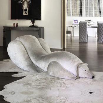 Simplu de lux urs polar / italiană lumina lux living dormitor designer de agrement singur scaun canapea single