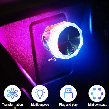 USB LED-uri Auto Atmosferă de Lumină Lămpi Decorative pentru Interior Masina de Mediu Auto Calculator PC Portabil Lumina Plug Play Ambient